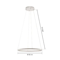 LED-Pendelleuchte Giotto, einflammig, weiß