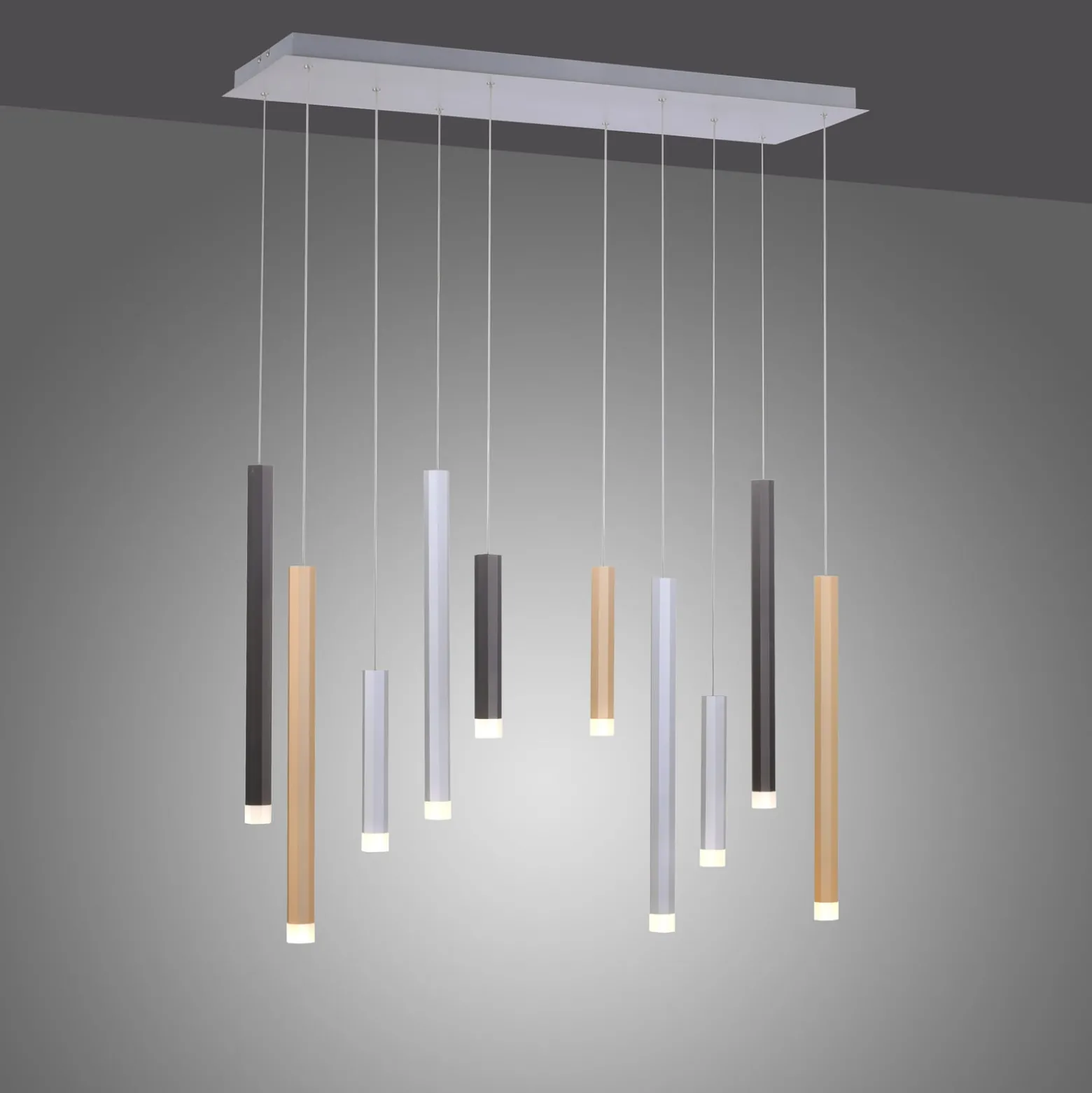 LED-Pendelleuchte PURE Gemin, bunt, 10-flammig