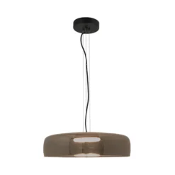 LED-Pendelleuchte 23053, rauchgrau, Glas, 1-flammig, Ø 42 cm