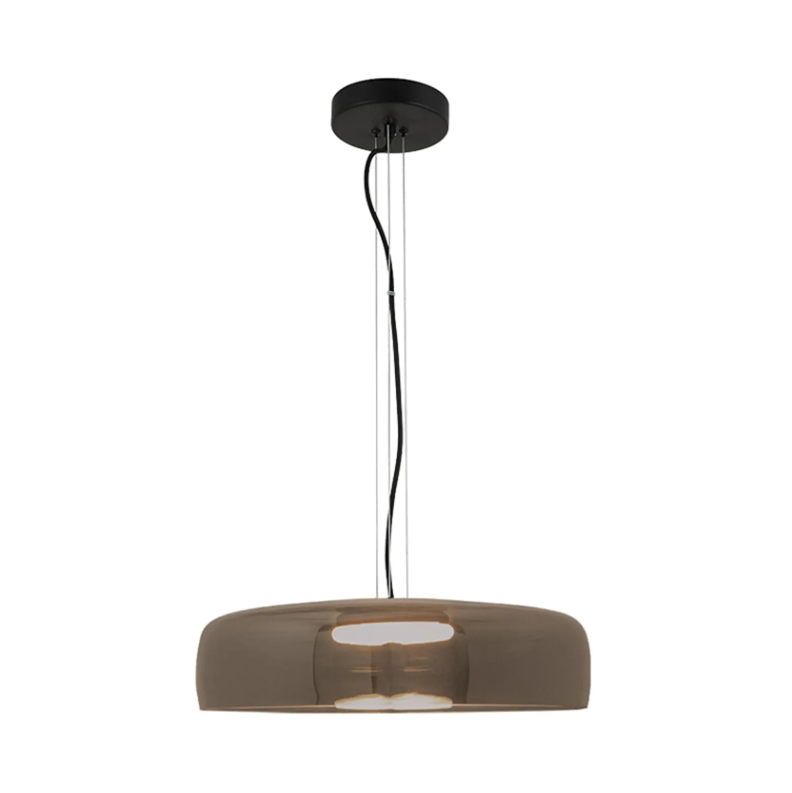 LED-Pendelleuchte 23053, rauchgrau, Glas, 1-flammig, Ø 42 cm