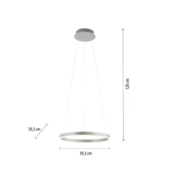 LED-Pendelleuchte Ritus, Ø 39,3cm, aluminium