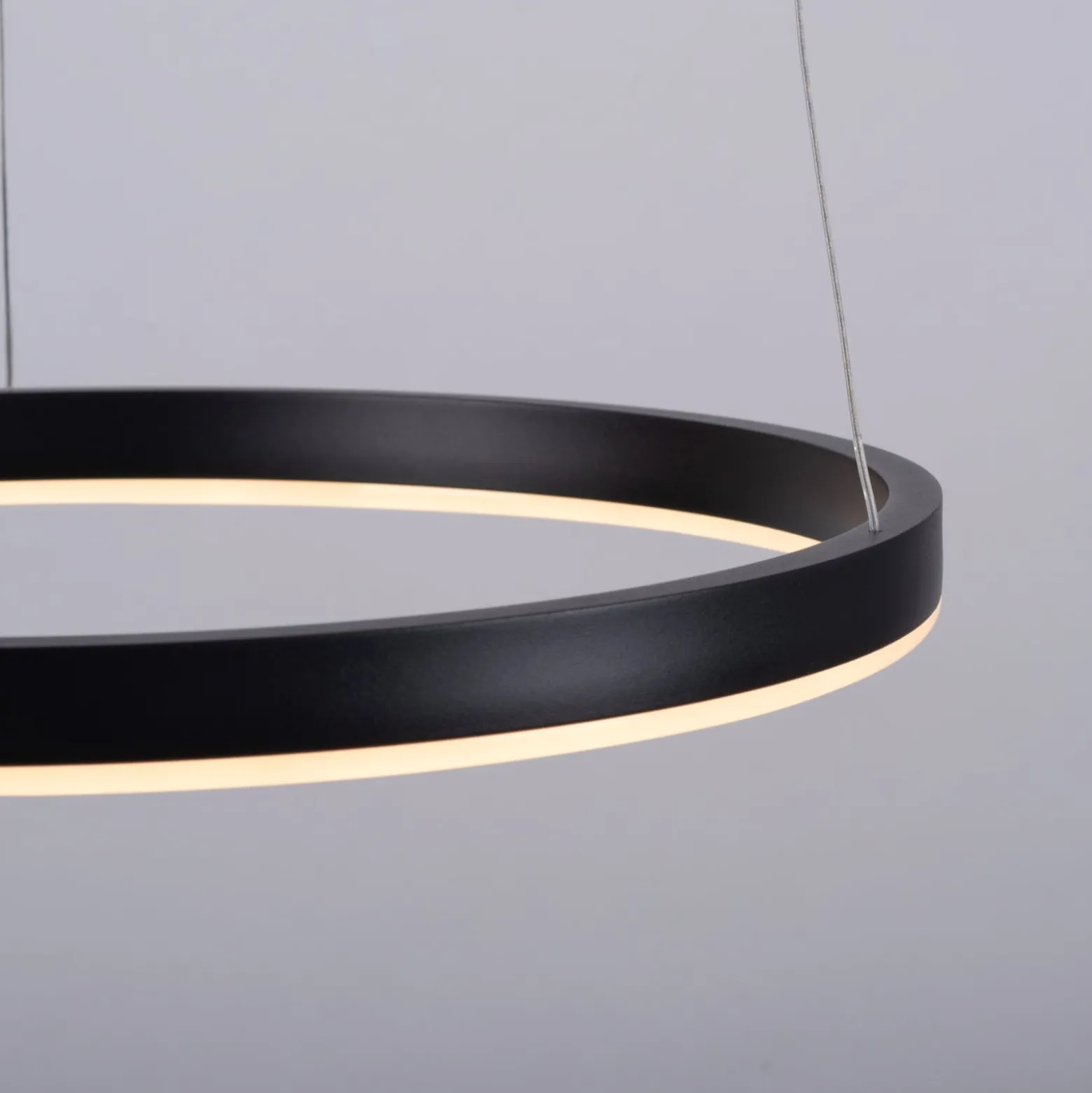 LED-Pendelleuchte Ritus, Ø 39,3cm, anthrazit