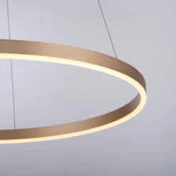 LED-Pendelleuchte Ritus, Ø 58,5cm, messing matt
