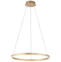 LED-Pendelleuchte Ritus, Ø 58,5cm, messing matt