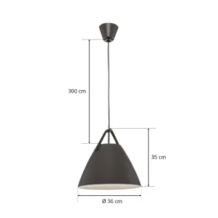 LED-Pendelleuchte Strap 36, schwarz
