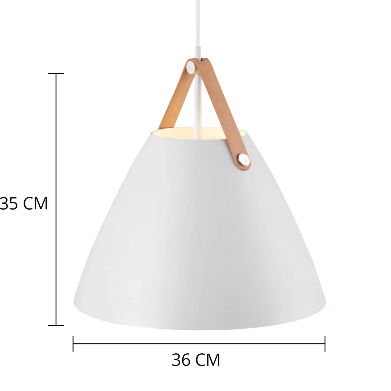 LED-Pendelleuchte Strap 36, weiß
