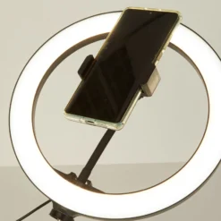 LED-Ringlampe Selfie Tripod, Handy-Halter USB CCT