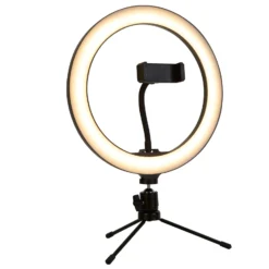LED-Ringlampe Selfie Tripod, Handy-Halter USB CCT