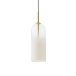 LEDS-C4 Glam Hängeleuchte, Glas weiß, Höhe 31 cm
