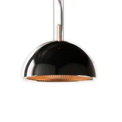 LEDS-C4 Hängeleuchte Umbrella, schwarz-gold, Stahl, Ø 100 cm