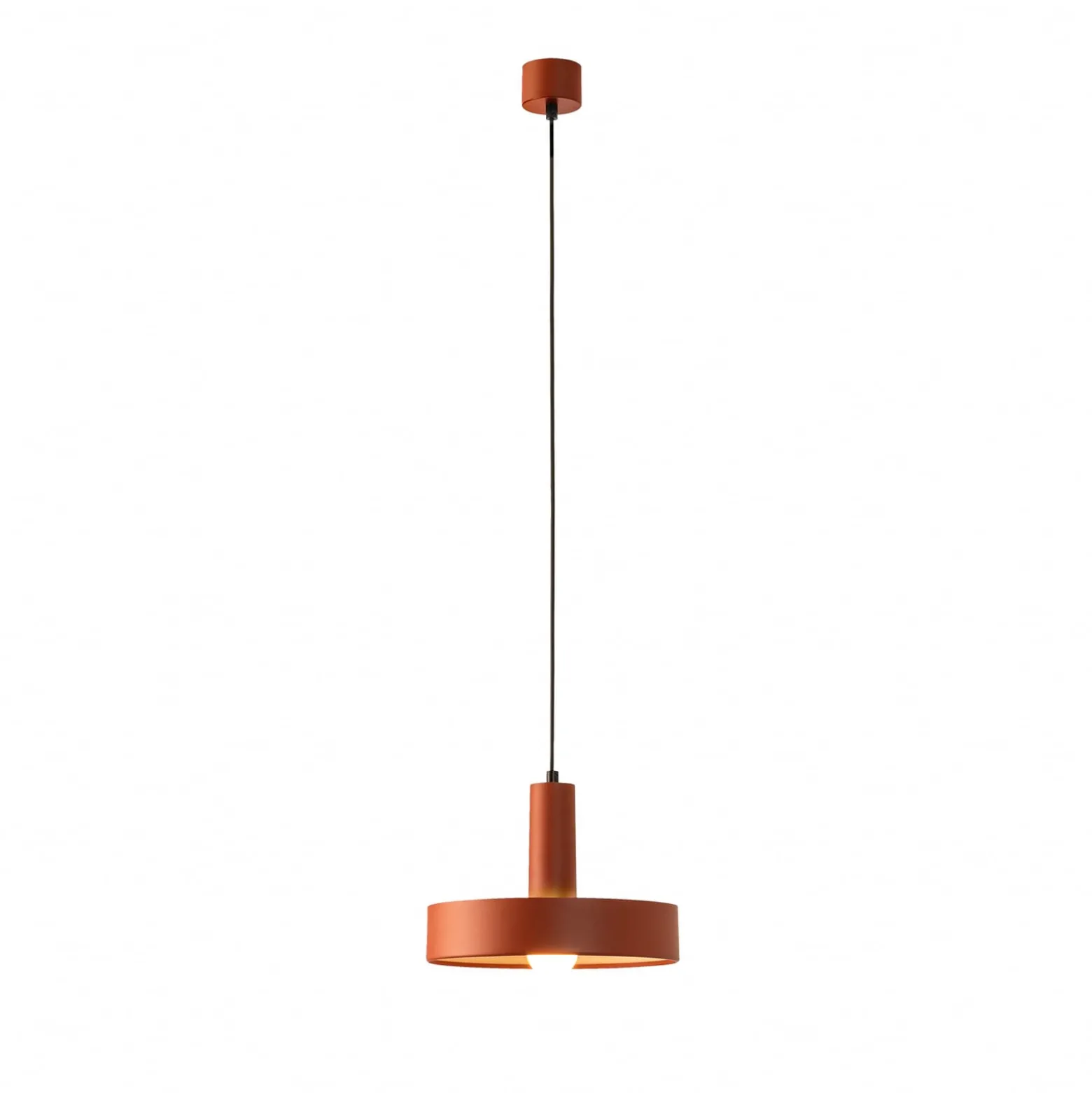 LEDS-C4 Pendellampe Keops 1, terracotta matt, Ø 28 cm, Alu