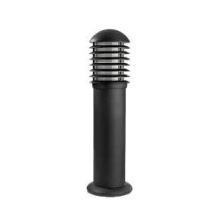 LEDS-C4 Sockelleuchte Balizas Grid, anthrazit, Aluminium E27