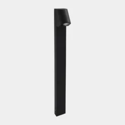 LEDS-C4 Wegelampe Eko Inclined, schwarz, Höhe 80 cm, Alu