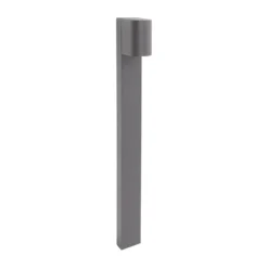 LEDS-C4 Wegelampe Eko Standard, grau, Höhe 80 cm, Aluminium