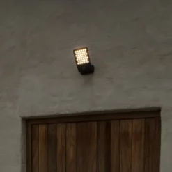 LED-Sensor-Außenwandlampe ATLANTIS, dunkelgrau, 22 cm, IP54