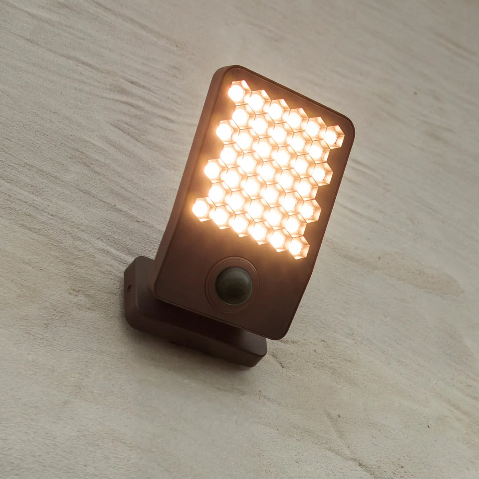 LED-Sensor-Außenwandlampe ATLANTIS, dunkelgrau, 22 cm, IP54