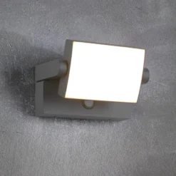 LED-Sensor-Außenwandlampe KANSAS anthrazit Breite 20 cm IP54