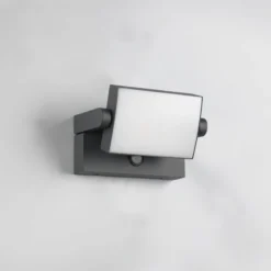 LED-Sensor-Außenwandlampe KANSAS anthrazit Breite 20 cm IP54