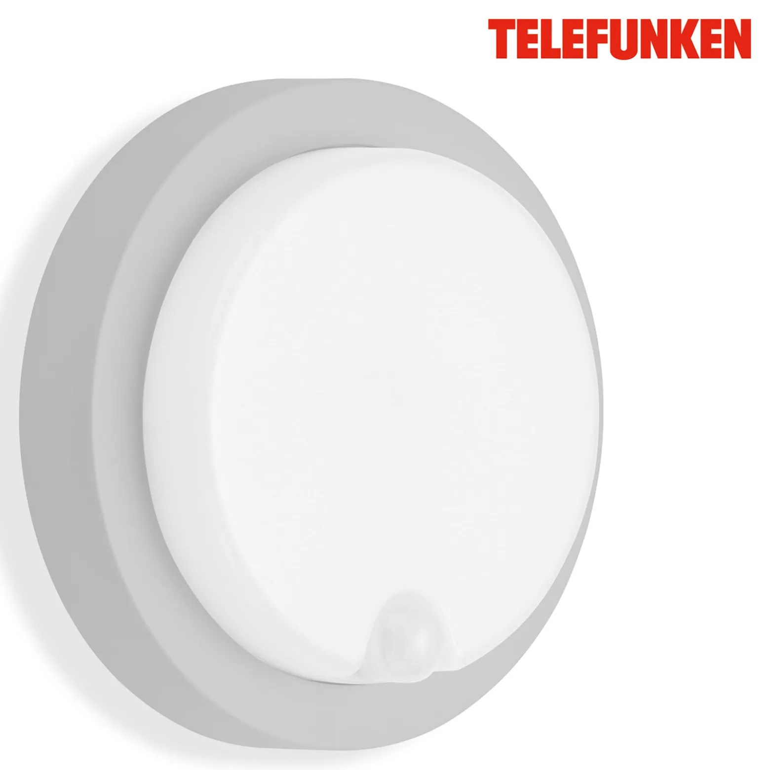 LED-Sensor-Außenwandleuchte Dortmund Ø17cm silber