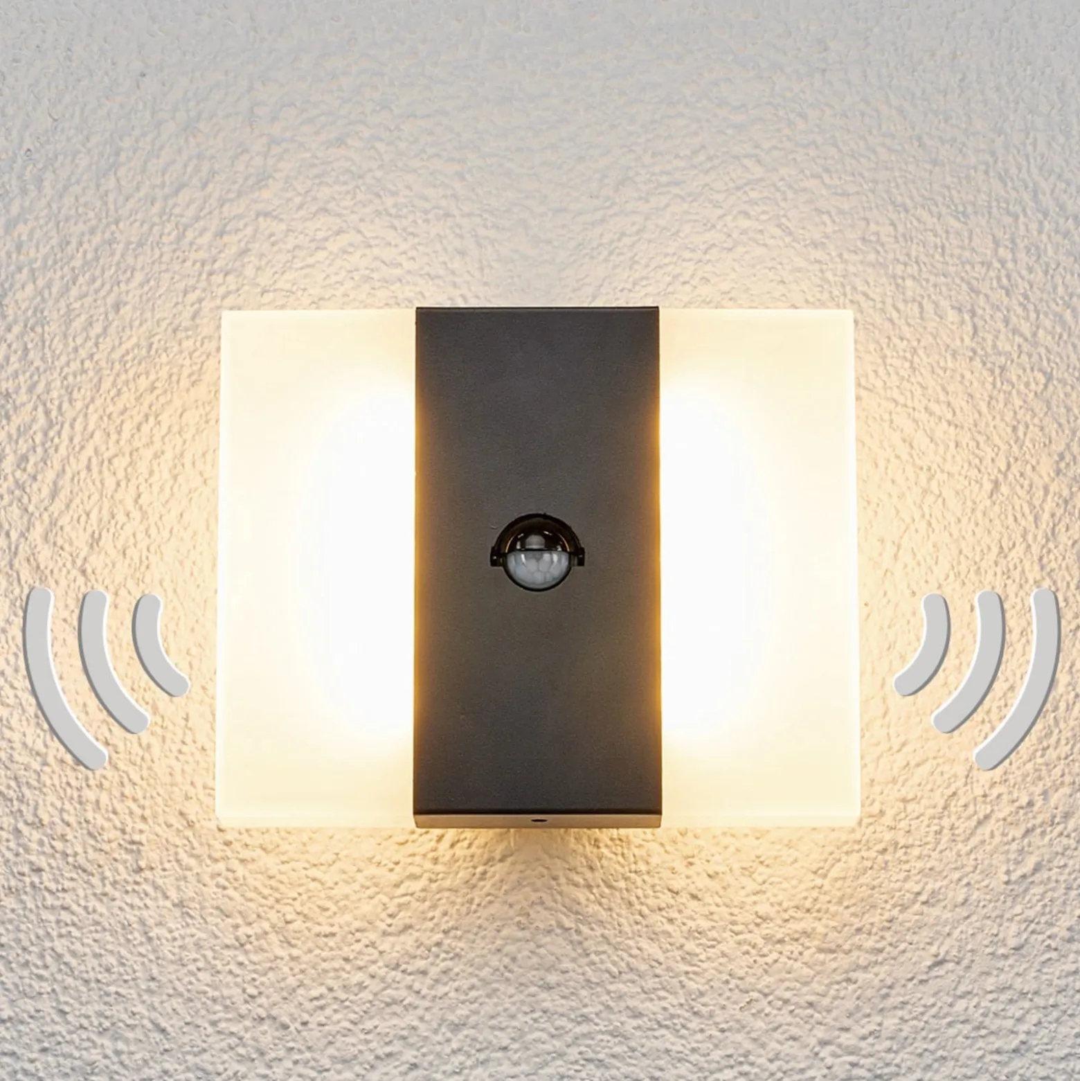 LED-Sensor-Außenwandleuchte Kumi, grafit, IP44