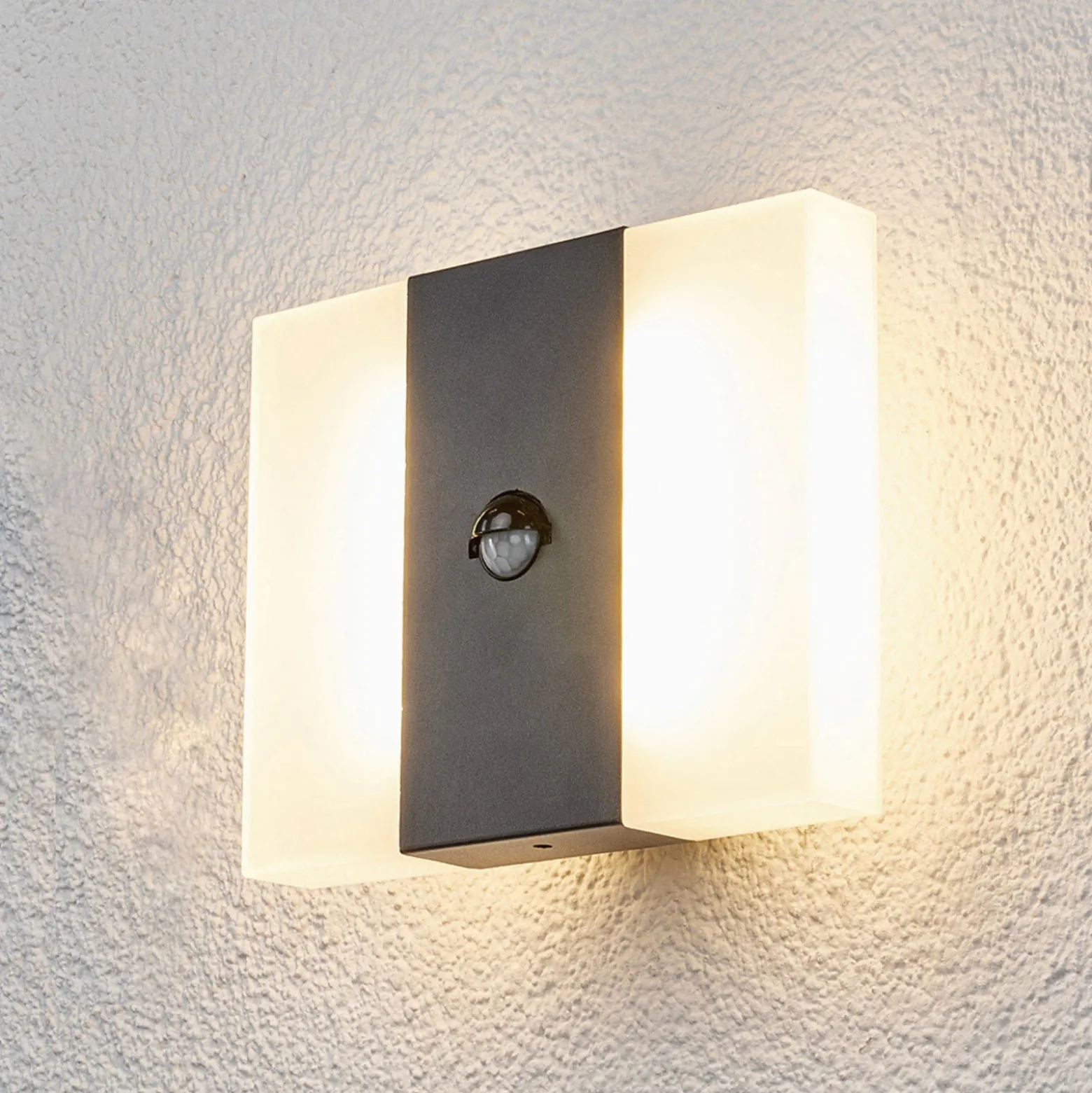 LED-Sensor-Außenwandleuchte Kumi, grafit, IP44