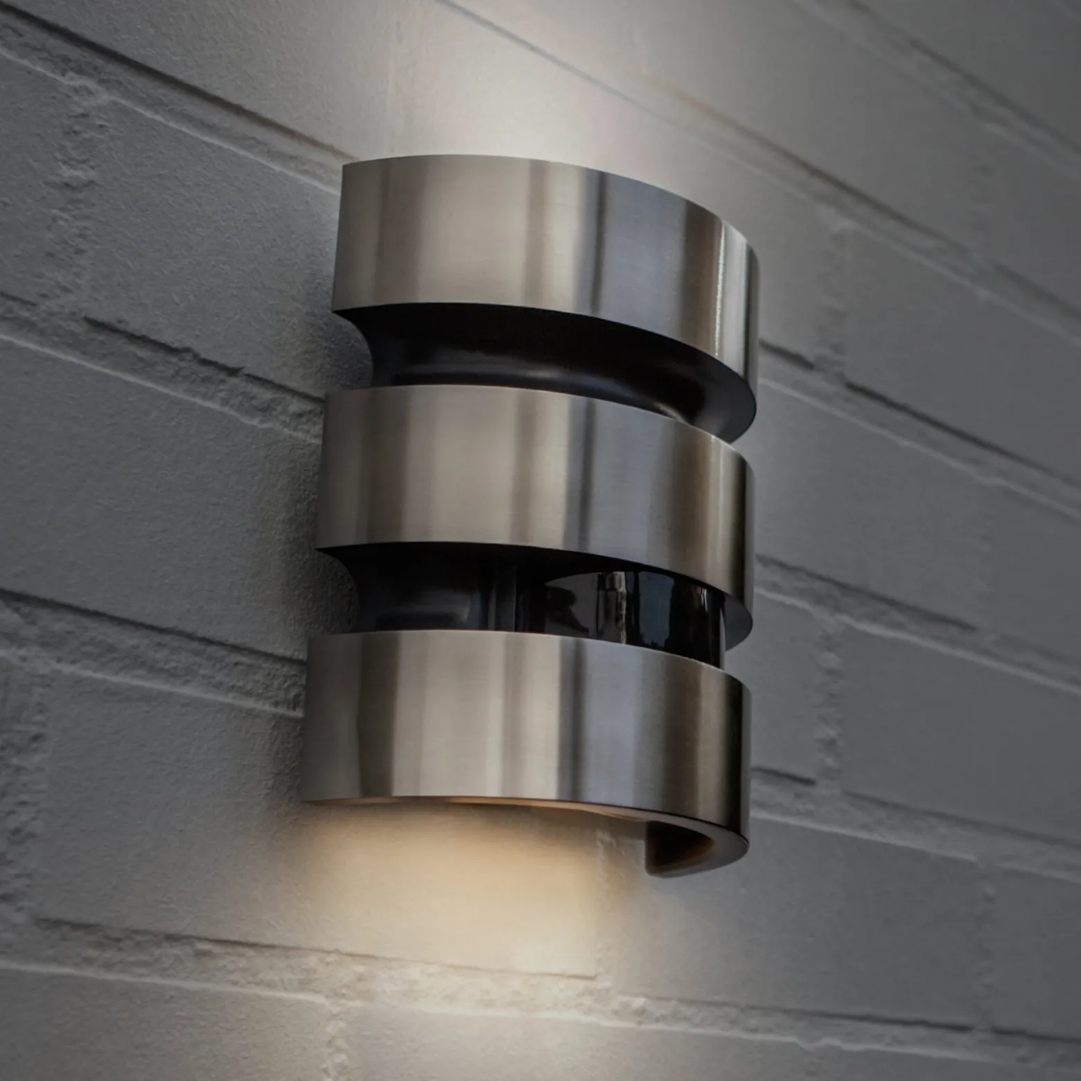 LED-Sensor-Außenwandleuchte MAYA, Edelstahl, Höhe 18 cm IP44
