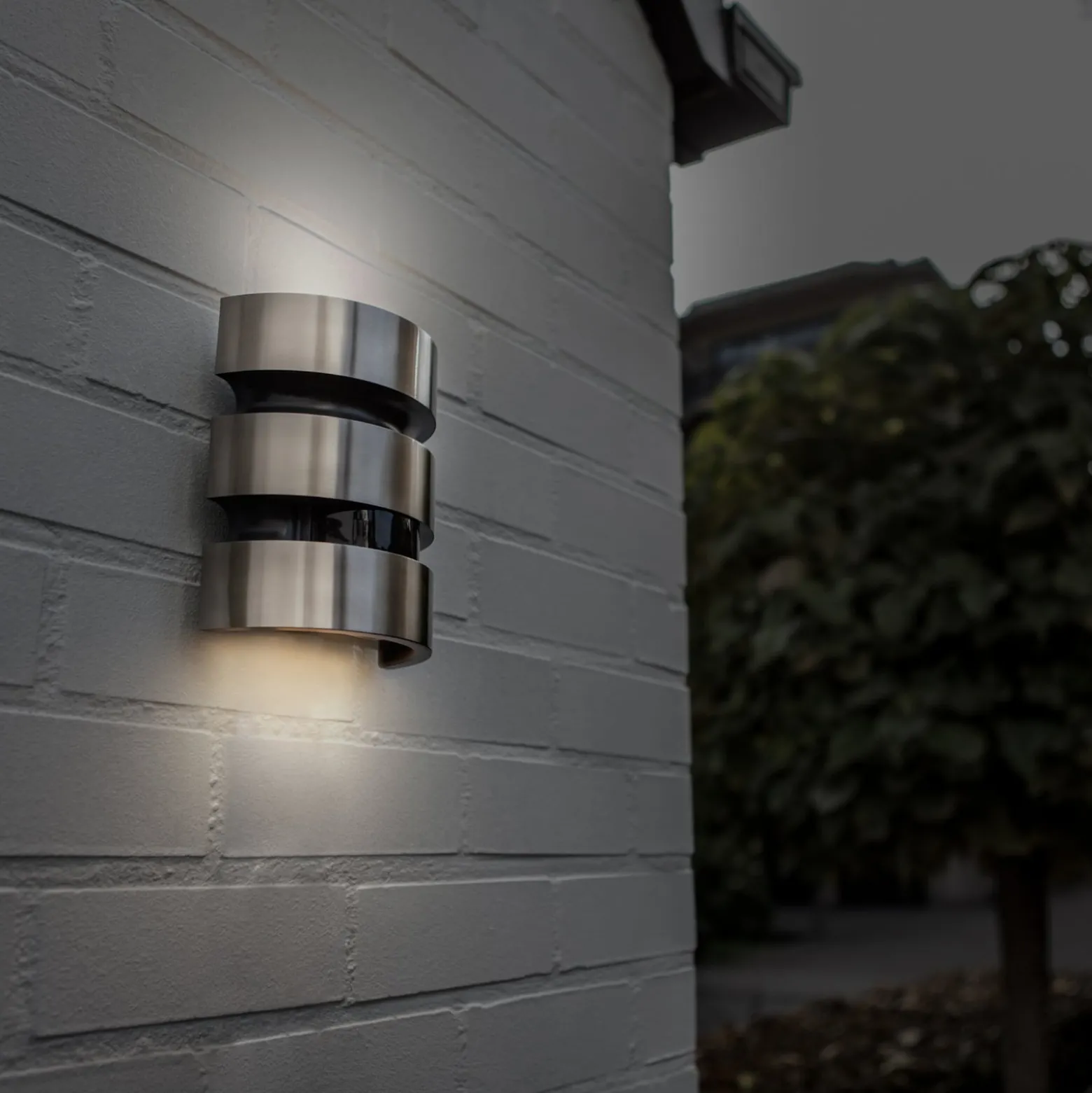 LED-Sensor-Außenwandleuchte MAYA, Edelstahl, Höhe 18 cm IP44