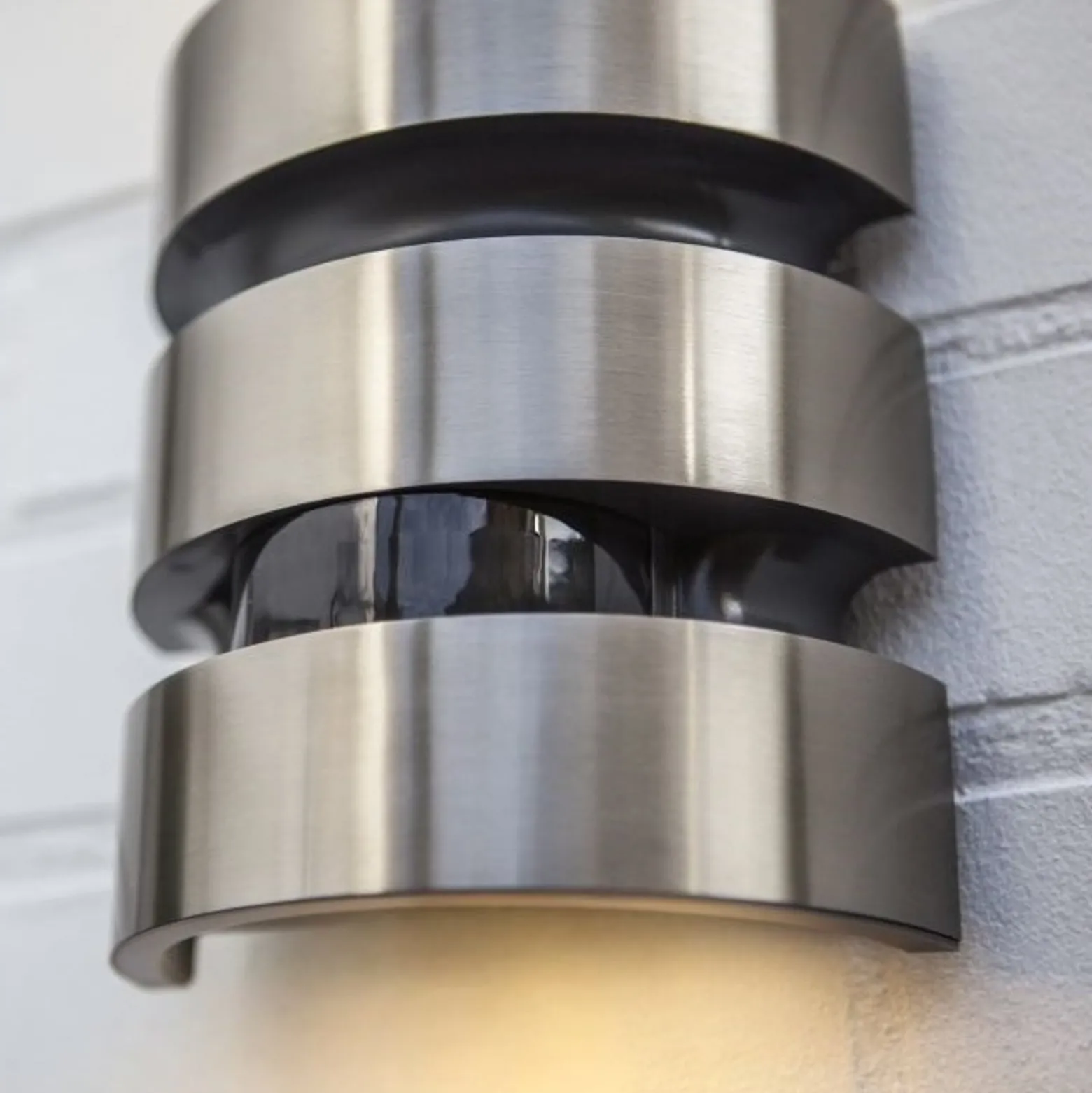 LED-Sensor-Außenwandleuchte MAYA, Edelstahl, Höhe 18 cm IP44