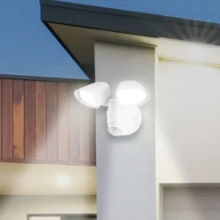 LED-Sensor-Außenwandstrahler Bilbao 2-flammig weiß