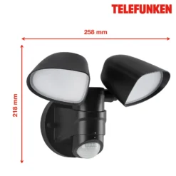LED-Sensor-Außenwandstrahler Bilbao 2-flg. schwarz