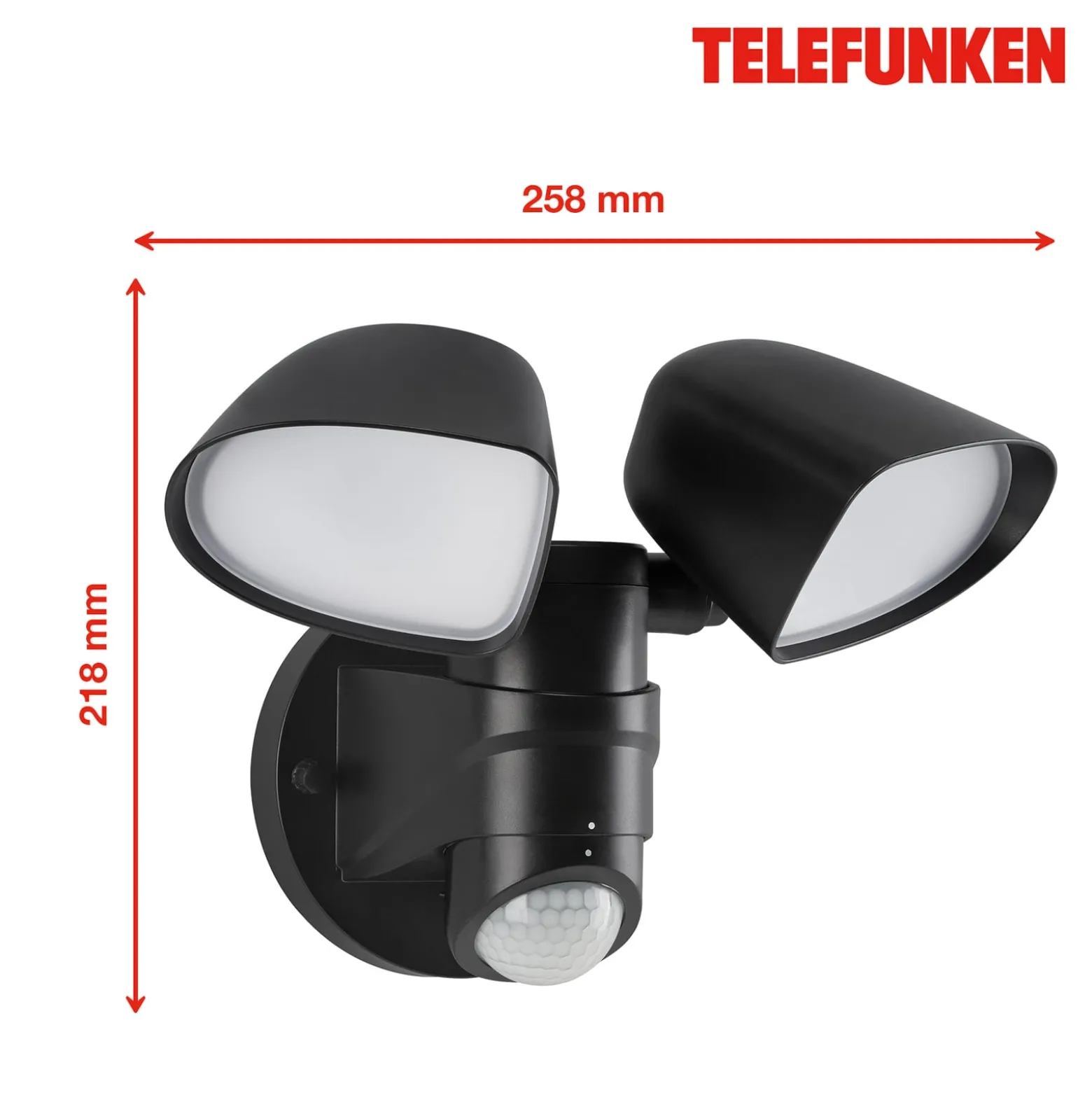 LED-Sensor-Außenwandstrahler Bilbao 2-flg. schwarz
