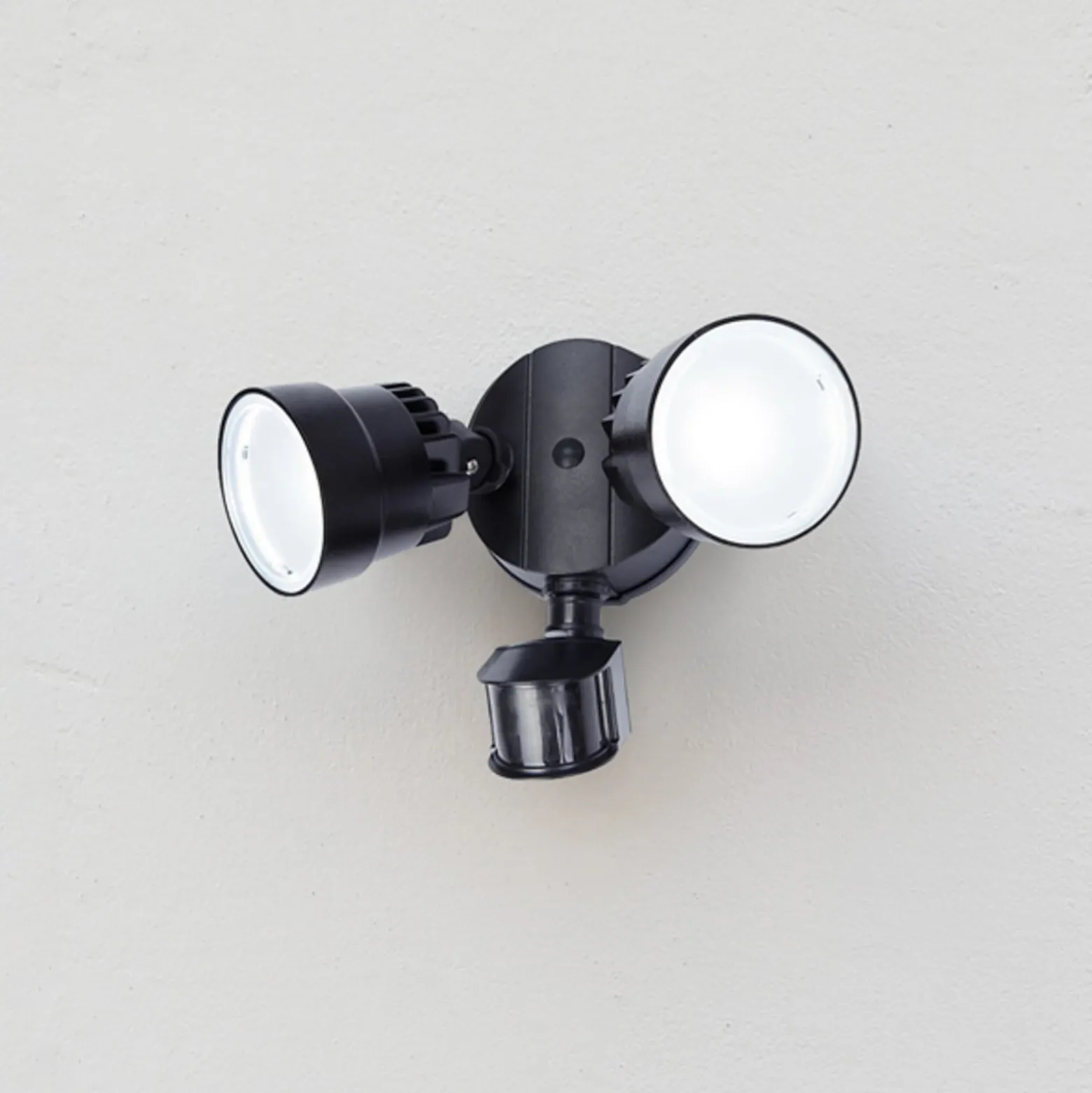 LED-Sensor-Außenwandstrahler SHRIMP II schwarz 12W 2flg IP44