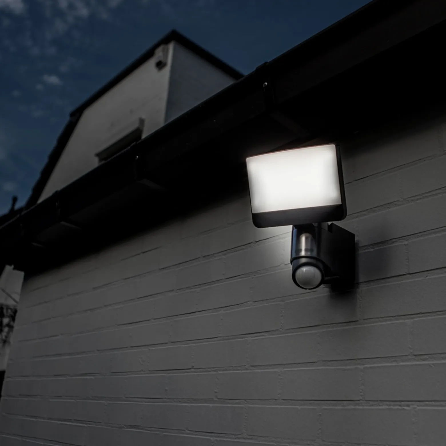 LED-Sensor-Außenwandstrahler SUNSHINE, 25 cm dunkelgrau IP54