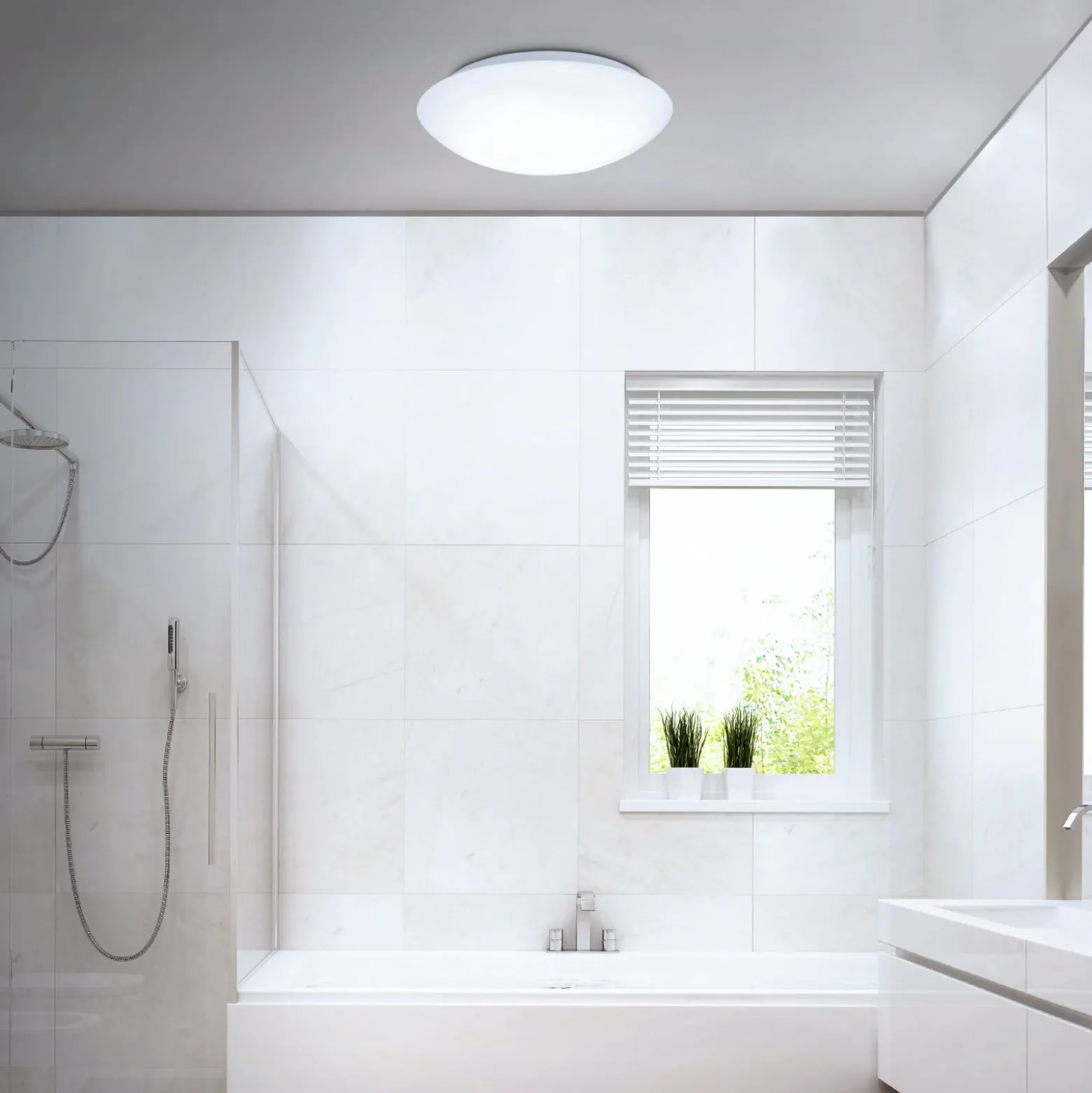 LED-Sensor-Deckenleuchte Elipso IP44 4.000K Ø38cm