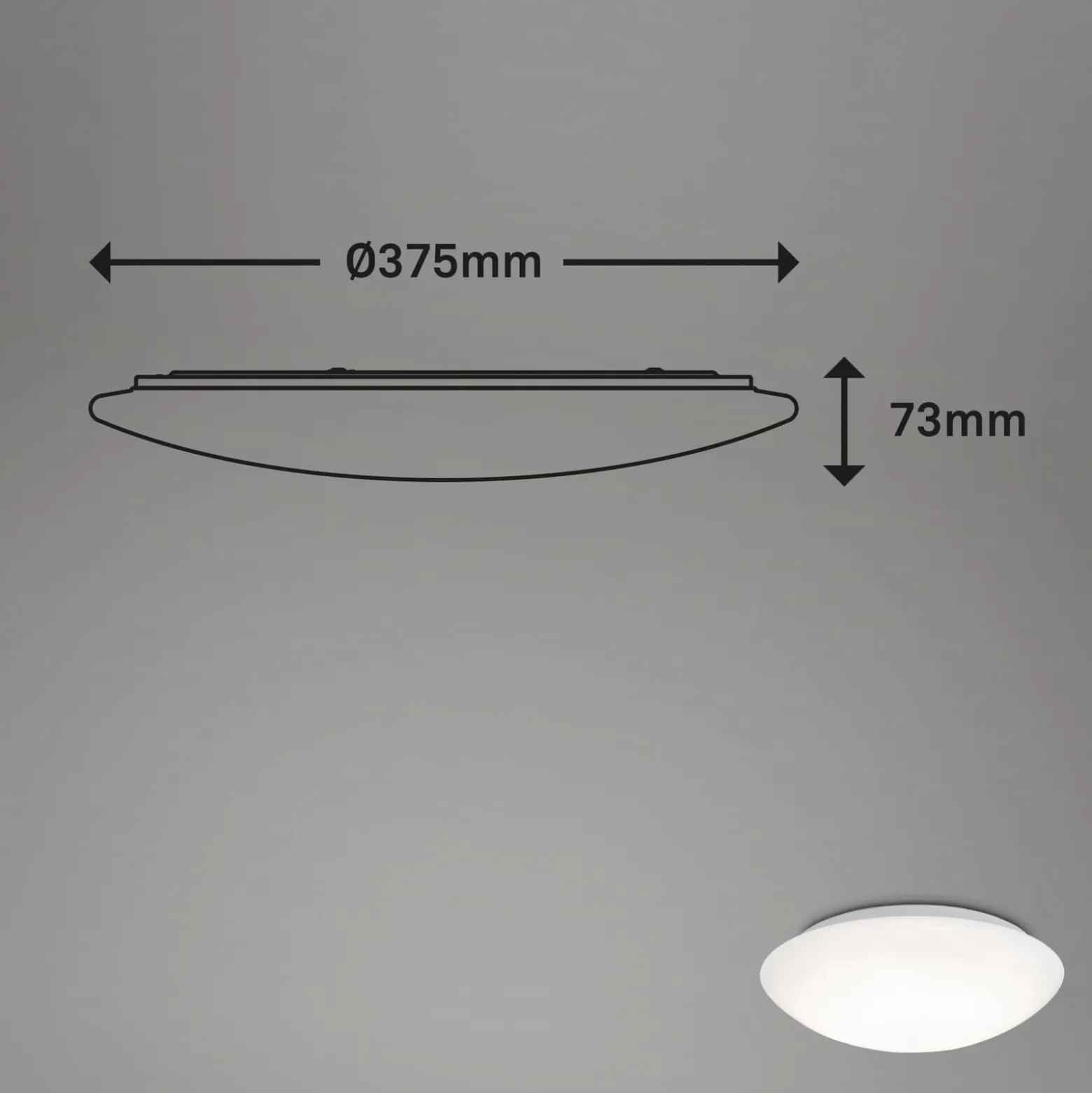 LED-Sensor-Deckenleuchte Elipso IP44 4.000K Ø38cm