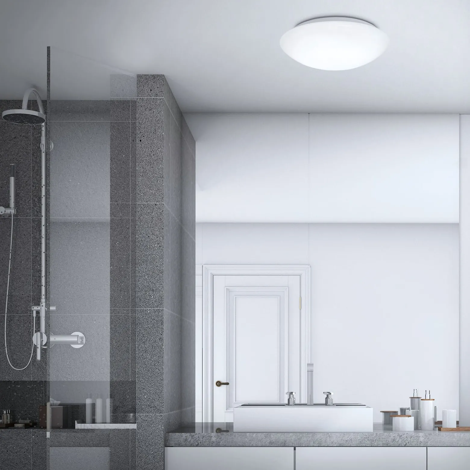 LED-Sensor-Deckenleuchte Elipso IP44 4.000K Ø38cm