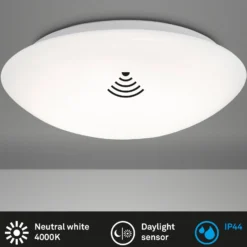 LED-Sensor-Deckenleuchte Elipso IP44 4.000K Ø38cm