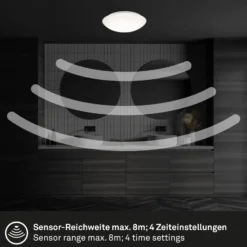 LED-Sensor-Deckenleuchte Elipso IP44 4.000K Ø28cm