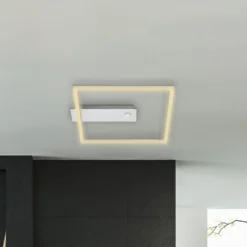 LED-Sensor-Deckenleuchte Nici quadratisch alu