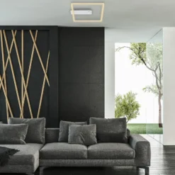LED-Sensor-Deckenleuchte Nici quadratisch alu