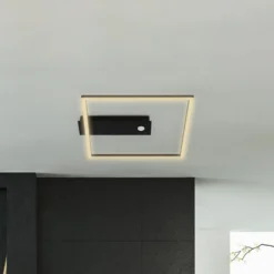 LED-Sensor-Deckenleuchte Nici quadratisch schwarz