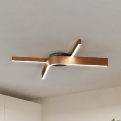 LED-Smart-Deckenleuchte Folcino-Z, bronzefarben, 64 cm, CCT