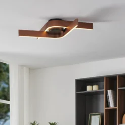 LED-Smart-Deckenleuchte Folcino-Z, bronzefarben, 64 cm, CCT