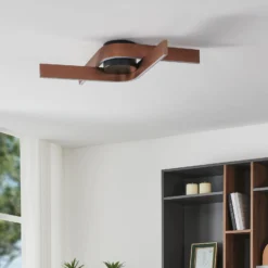LED-Smart-Deckenleuchte Folcino-Z, bronzefarben, 64 cm, CCT