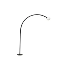 LED-Sockellampe Cuca, schwarz, Edelstahl/Glas, Höhe 65 cm