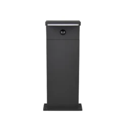 LED-Sockellampe Ravi, anthrazit, Höhe 50 cm, Sensor, IP54