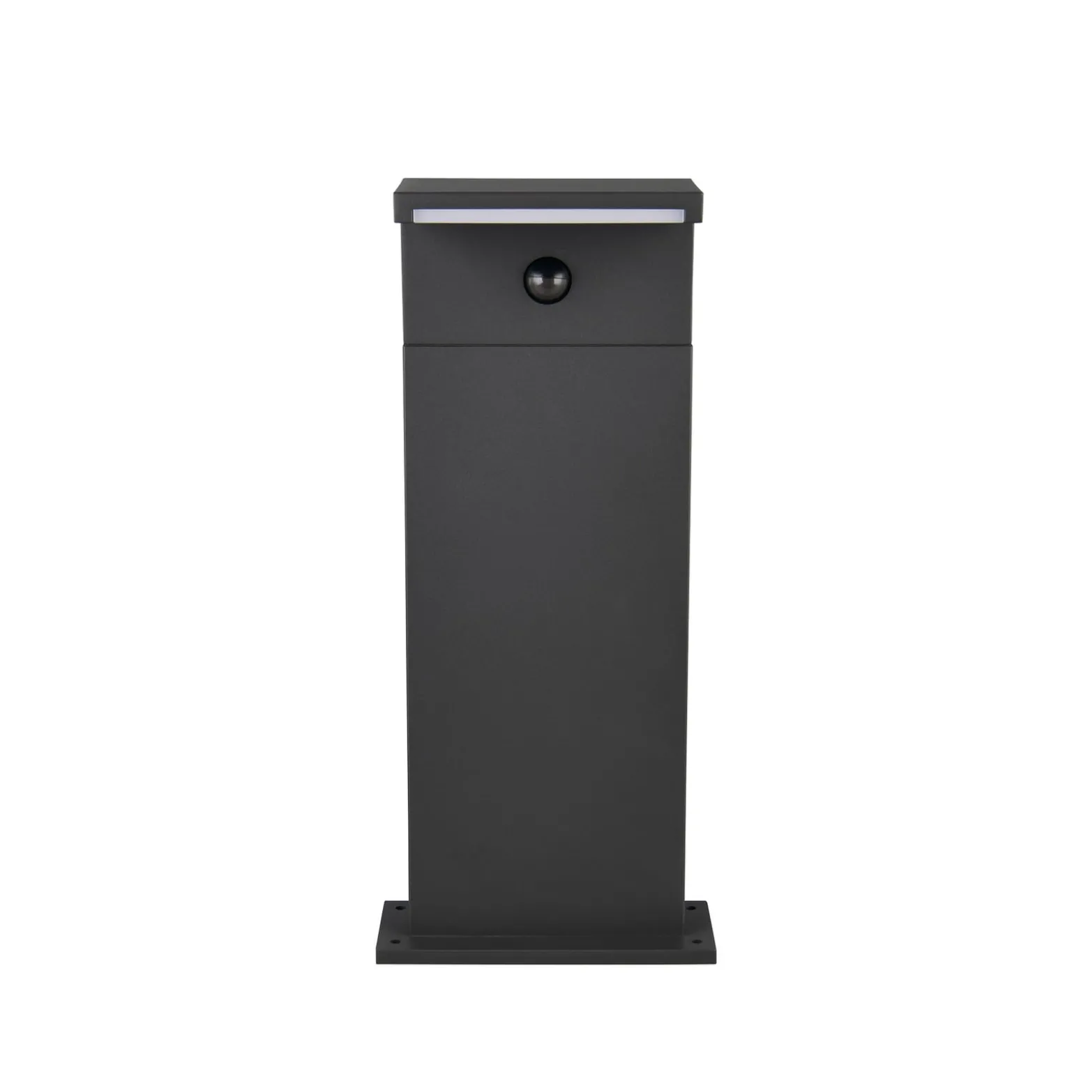 LED-Sockellampe Ravi, anthrazit, Höhe 50 cm, Sensor, IP54