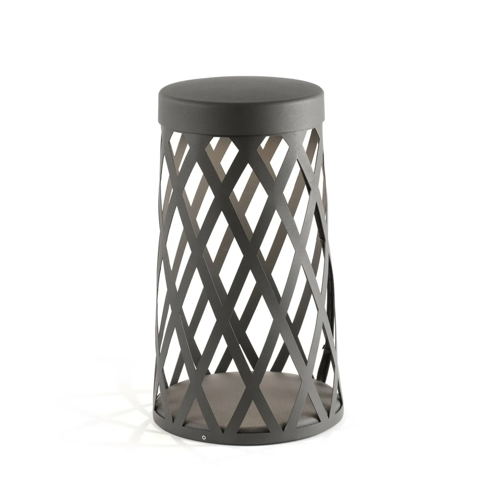 LED-Sockellampe Shadow, dunkelgrau, Aluminium, Höhe 45 cm