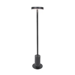 LED-Sockellampe Tango dunkelgrau Höhe 50 cm Metall, Erdspieß