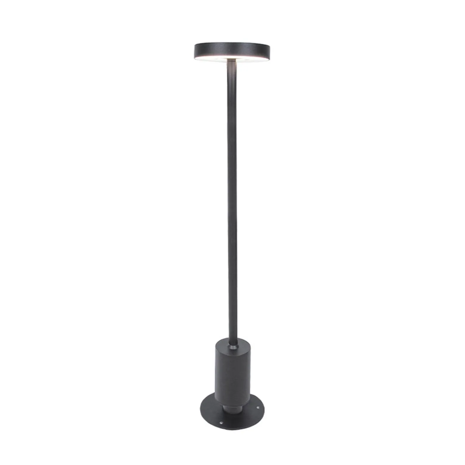 LED-Sockellampe Tango dunkelgrau Höhe 50 cm Metall, Erdspieß